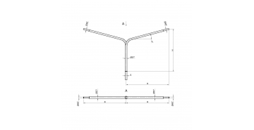 Консольный кронштейн двухрожковый К3-2,5-1,5-1-1